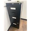 Image 1 : Uline Black Metal Three Drawer File Cabinet 15"x25"x40"