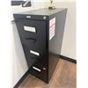 Image 3 : Uline Black Metal Three Drawer File Cabinet 15"x25"x40"