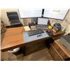 Image 2 : Modern Two Drawer Office Desk 63"X26"X30" (Contents Not Included)
