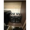 Image 3 : Black Microwave and Black Toaster