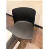 Image 16 : (2) White Adjustable Tables 55"x28"x32" with (9) Black Poly Mold chairs