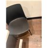 Image 17 : (2) White Adjustable Tables 55"x28"x32" with (9) Black Poly Mold chairs