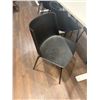 Image 18 : (2) White Adjustable Tables 55"x28"x32" with (9) Black Poly Mold chairs