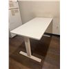 Image 2 : (2) White Adjustable Tables 55"x28"x32"