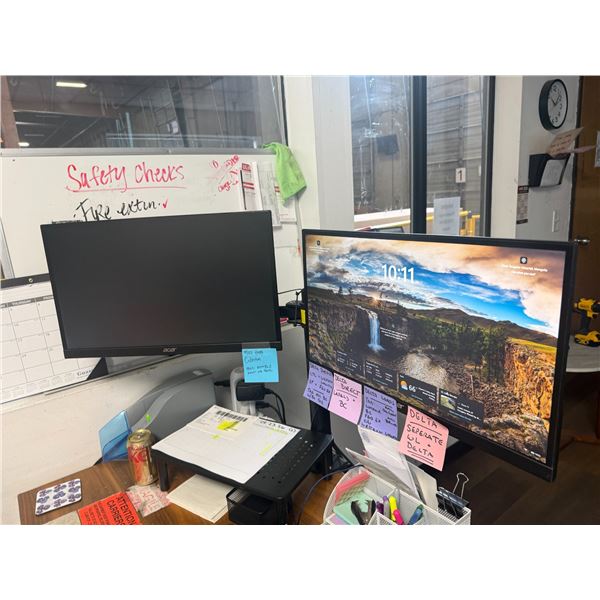 (2) Acer 21.5" LCD Monitors Model SB220Q with Mount