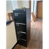 Image 2 : Black Four Drawer Metal File Cabinet 18"x15"x51"