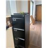 Image 3 : Black Four Drawer Metal File Cabinet 18"x15"x51"