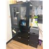 Image 1 : (3) Assorted Metal Office Storage Cabinets (Two Door Cabinet Needs Door Repaired/ Contents Not Inclu