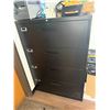 Image 1 : Black Four Drawer File Cabinet 35"x16"x52"