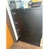 Image 2 : Black Four Drawer File Cabinet 35"x16"x52"