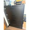 Image 3 : Black Four Drawer File Cabinet 35"x16"x52"