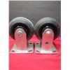Image 1 : Pair Of Fixed Castor Wheels 34