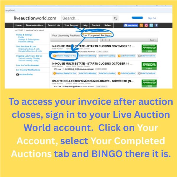 HOW TO ACCESS YOUR INVOICE