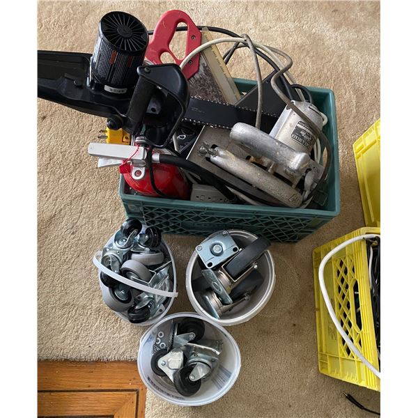 Group of Tools - Black & Decker Quick Saw, Fire Extinguisher, Saw, Etc.