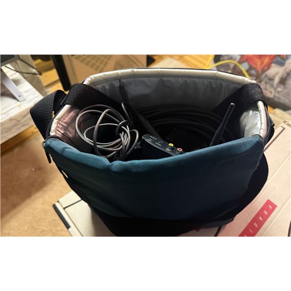 Case of Misc - Mic, Dick Smith 2.4Hz Digital Receiver, Speaker Cable, Etc.