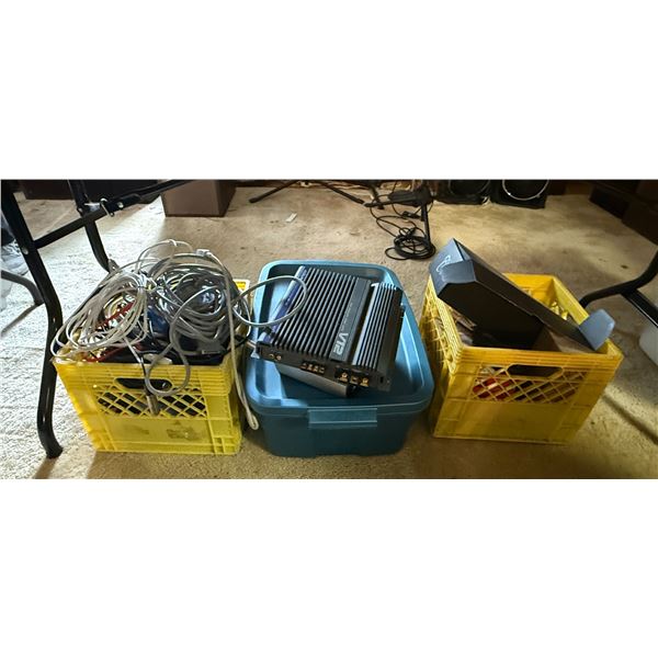 Group of Misc - Cables, V12 Regulated Power Supply, Broad Gear 2-Channel Mosfet, Etc.
