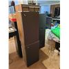 Image 2 : Pair of Vintage JVC Floorstanding Speakers with Woodgrain Cassette Storage Drawer Cabinet