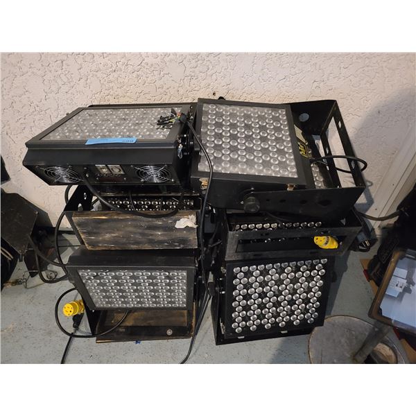High-Power Outdoor LED Stage Wash / Flood Lights with Rolling Transport Frame