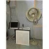 Image 1 : Vintage Industrial Pedestal Fan, Daewoo LCD Monitor & Studio Panel / Mount Lot