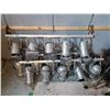 Image 1 : Polished Aluminum PAR Can Stage Lights Lot on Dual Rigging Bars