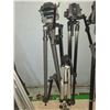 Image 2 : ILOKNZI Teleprompter on Heavy-Duty Video Tripods & Samson QuickSet Tripod