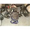 Image 4 : Set of 3 Vintage Firefighter SCBA Air Tanks with Harnesses, Regulators & Full-Face Masks