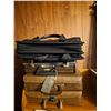 Image 3 : Group of Tripod Stands, Coca Cola Crate w/contents, Briefcases w/Contents, Etc.