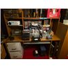 Image 1 : 2x Wooden Desk + Filing Cabinet