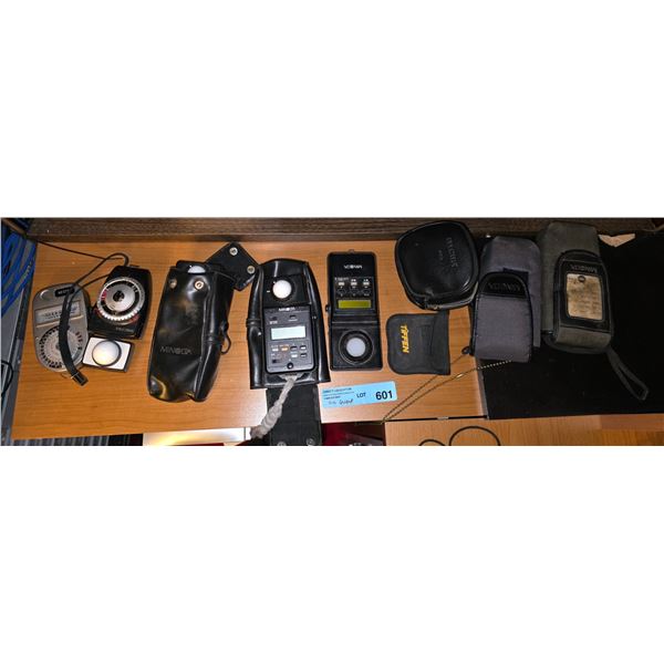 Minolta, Spectra & Weston Light / Exposure Meters with Protective Cases