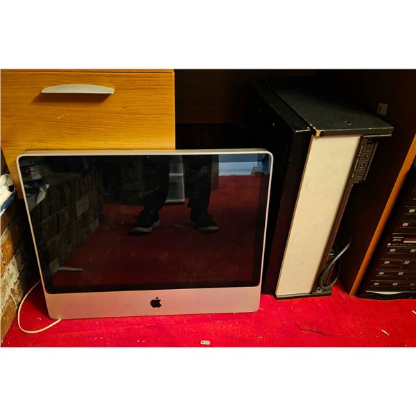 Apple iMac Aluminum Desktop Computer & Vintage Sony Video Cassette Player Console Deck