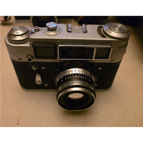 Vintage Kowa 35mm Rangefinder Camera with 50mm f/1.9 Lens, Vintage Polaroid "The Swinger" Camera Box