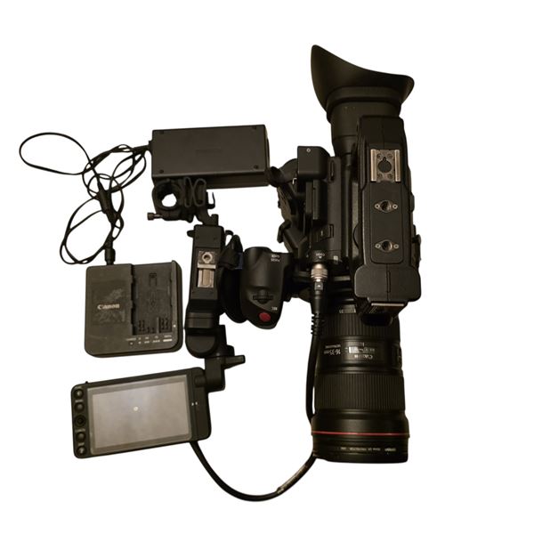 Canon Cinema EOS C200 4K Camcorder Rig with Canon EF 16-35mm f/2.8L Ultrasonic Zoom Lens, LCD Monito