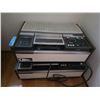 Image 1 : Set of 2 Vintage Sony U-Matic Videocassette Recorder / Player Decks with Wood Grain Cabinets