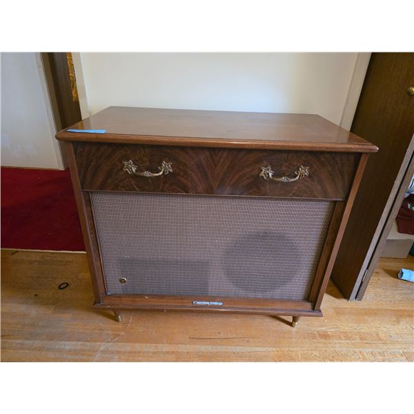 Vintage Westinghouse "Symphony Hall" Radio-Phonograph Console Stereo Cabinet with Top Speaker Unit &