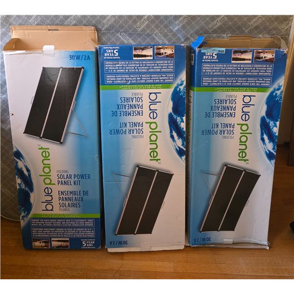 Group of 3 Blue Planet Solar Power Panel Kit