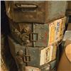 Image 4 : Vintage Octagonal Metal Film Reel Shipping Cases - Stack of 20+