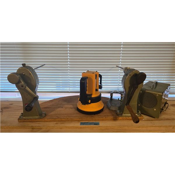 Pair of Magnasync Moviola Film Rewinders- includes Magnasync  Moviola Model URS