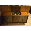 Image 1 : Mid-Century Stereophonic Wooden Stereo Console Built-in Record Player - Tested, Working Condition