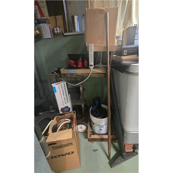 Misc. Tools, Electronic Display & Rolling Cart - includes Contents