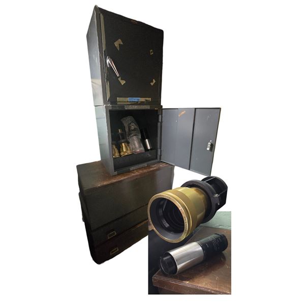 Set of 35mm Cinema Projection Lens Assembly - includes 2 Isco Göttingen Anamorphic 2X Projection Len