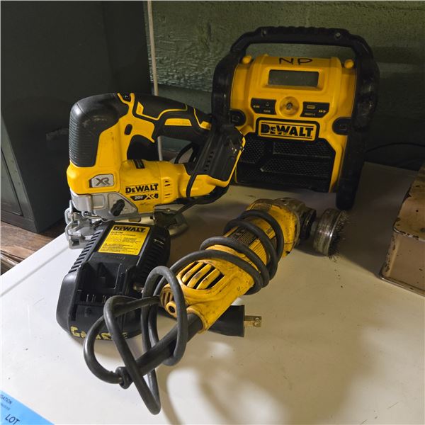Dewalt Group of Tools & Batteries - includes angle Grinder, DCB100 Charger & More