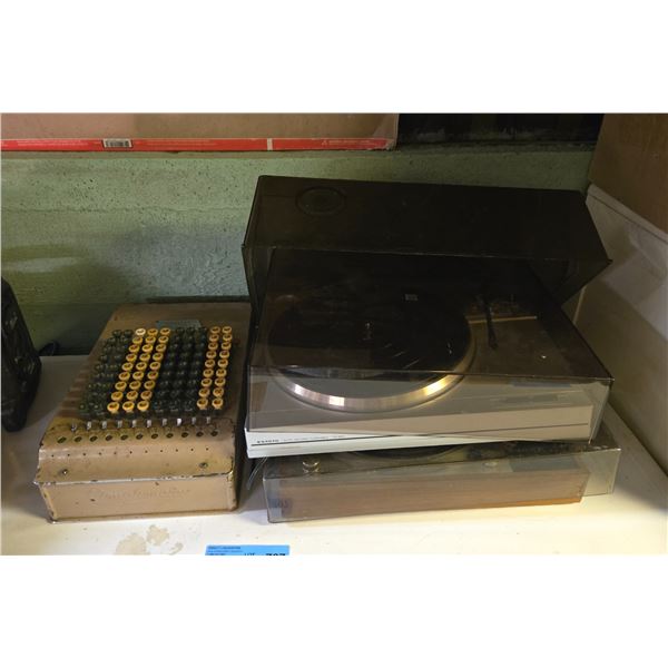 Vintage Comptometer & Group of 2 Auto Turntables