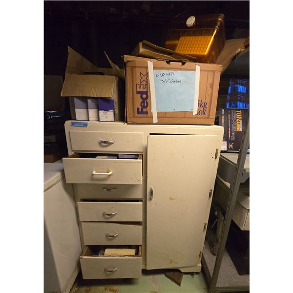 Magnetic Films Collection, Cassettes & Hardwares - includes Vintage 6-Drawer White kitchen Cabinet