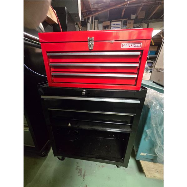 Craftsman red Tool Chest & Black Rolling tool Cabinet - includes Contents