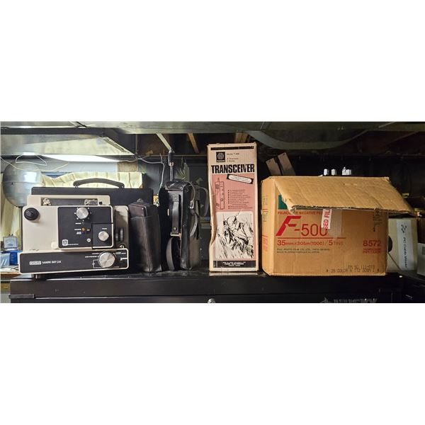 Eumig Mark 607D X Dual Film Projector & Large Group of Vintage Portable Radios