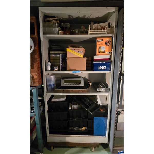 Shelf Content - includes assorted hardware, Electronics, Film Reels & More