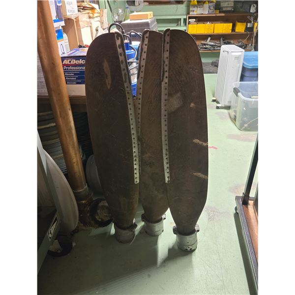 Likely WWII Weathered Wooden Airplane Propeller Blades Aviation Parts - approx. M.V. $3,500