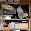 Image 3 : 2 Wooden Shelves & Misc; Hardware & Electrical Parts