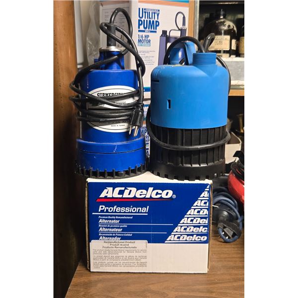 Open Box ACDelco Professional Alternator & Group of 2 assorted Pumps