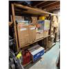 Image 1 : Wooden Shelves & Film Reels and Supplies - includes Work Lamps, Electrical Components, Movie Floods 